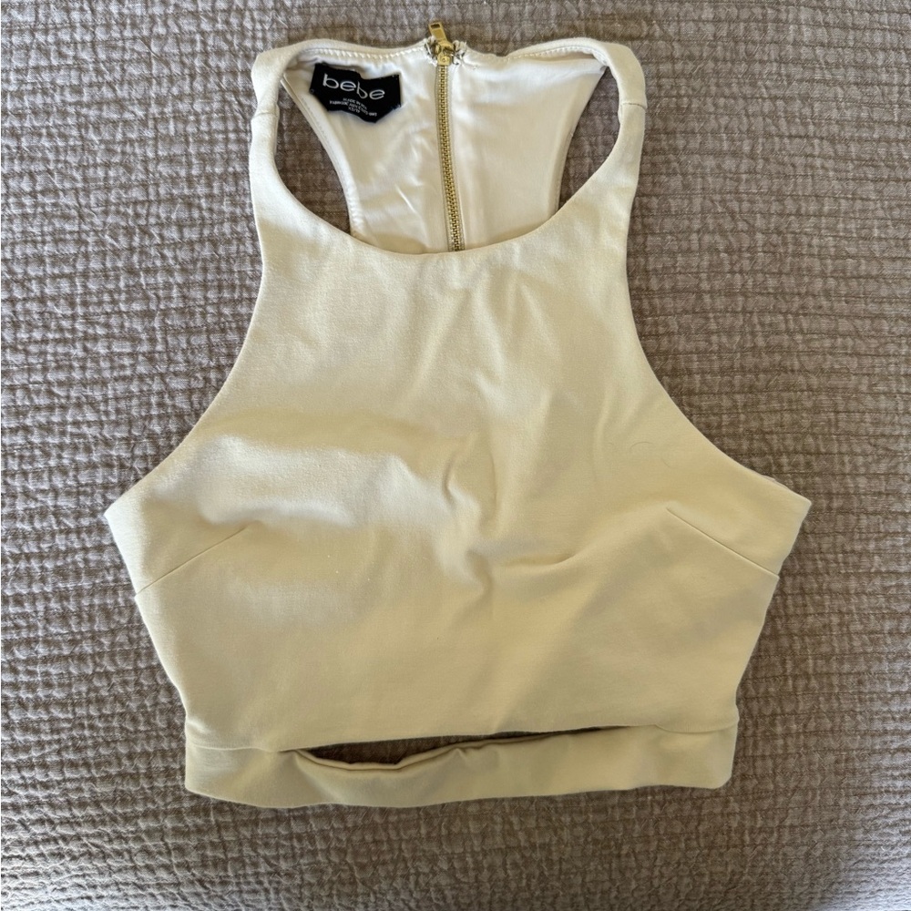 Bebe Ivory Racerback Top